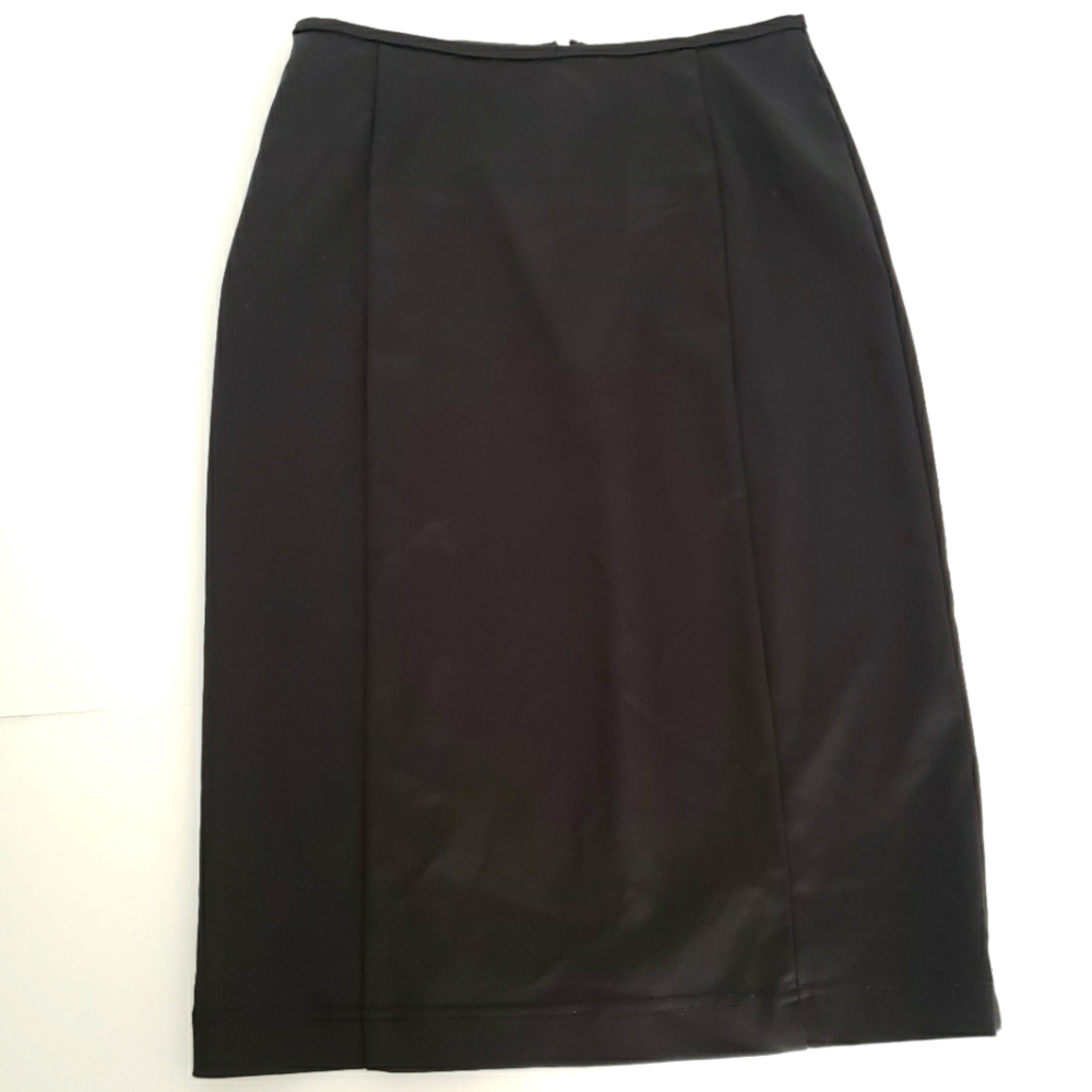 Tadashi Black Pencil Satin Skirt